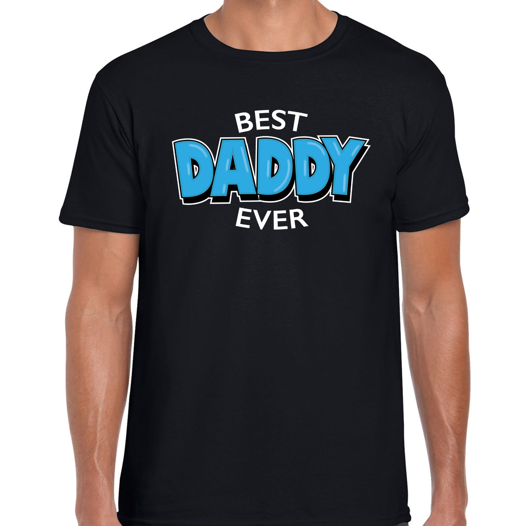 Best daddy ever vaderdag cadeau t-shirt-beste vader ooit kado shirt zwart voor heren