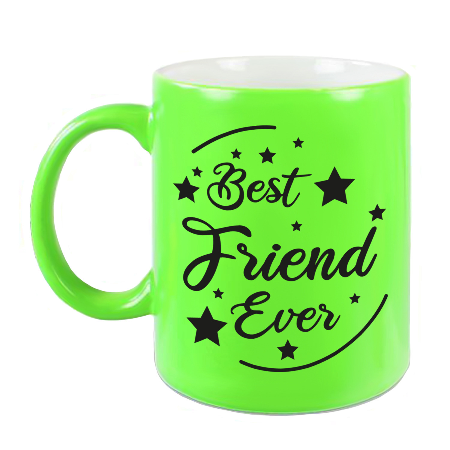 Best Friend Ever cadeau koffiemok-theebeker neon groen 330 ml