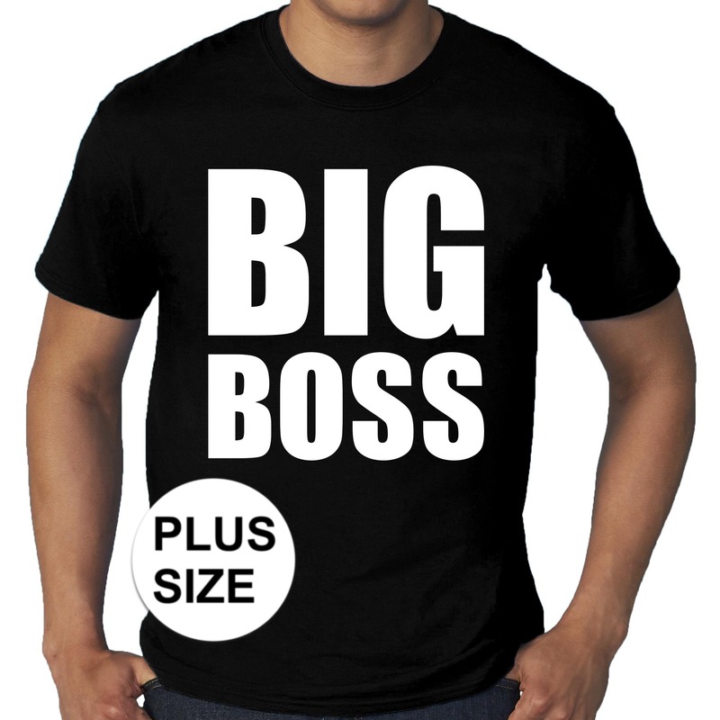 Big Boss grote maten t-shirt zwart heren