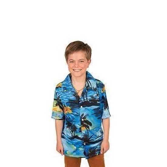 Blauw Hawaii hemd voor jongens