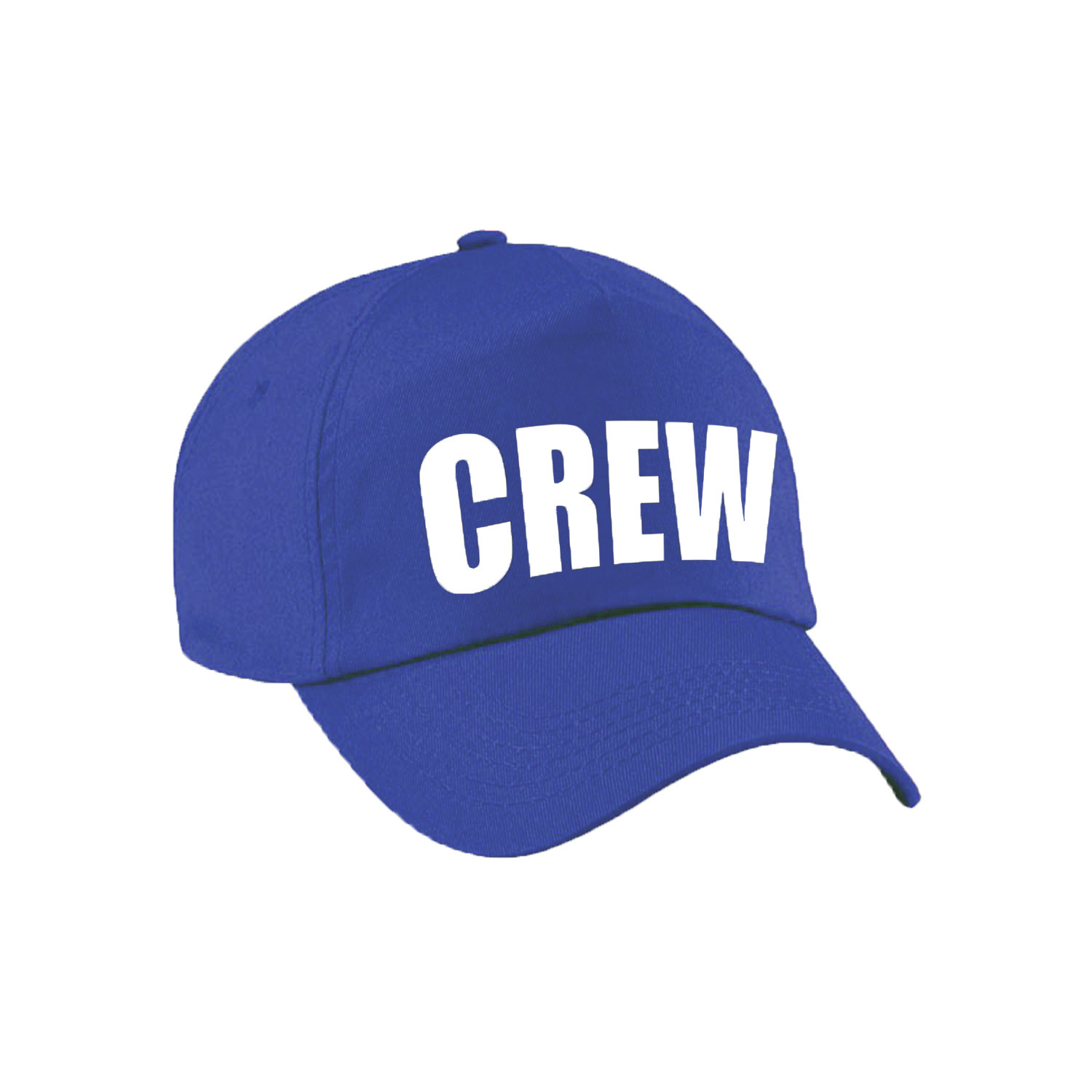 Blauwe crew personeel team pet-cap voor volwassenen
