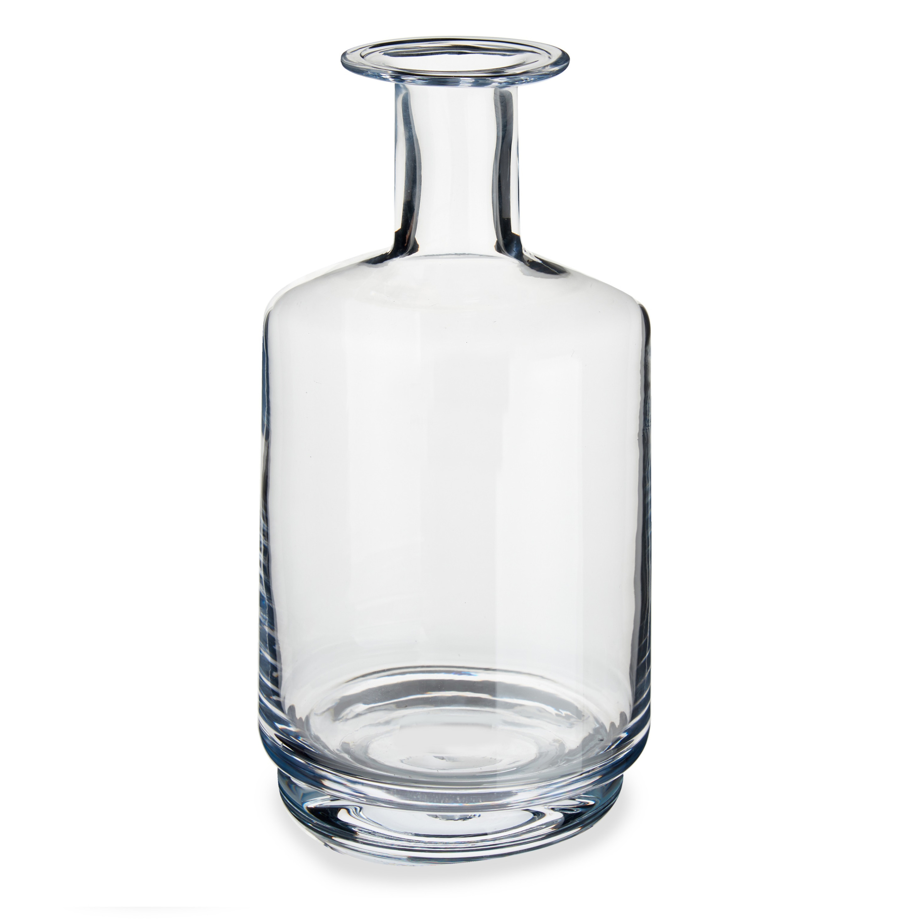 Bloemenvaas flesvorm van glas 17 x 28 cm