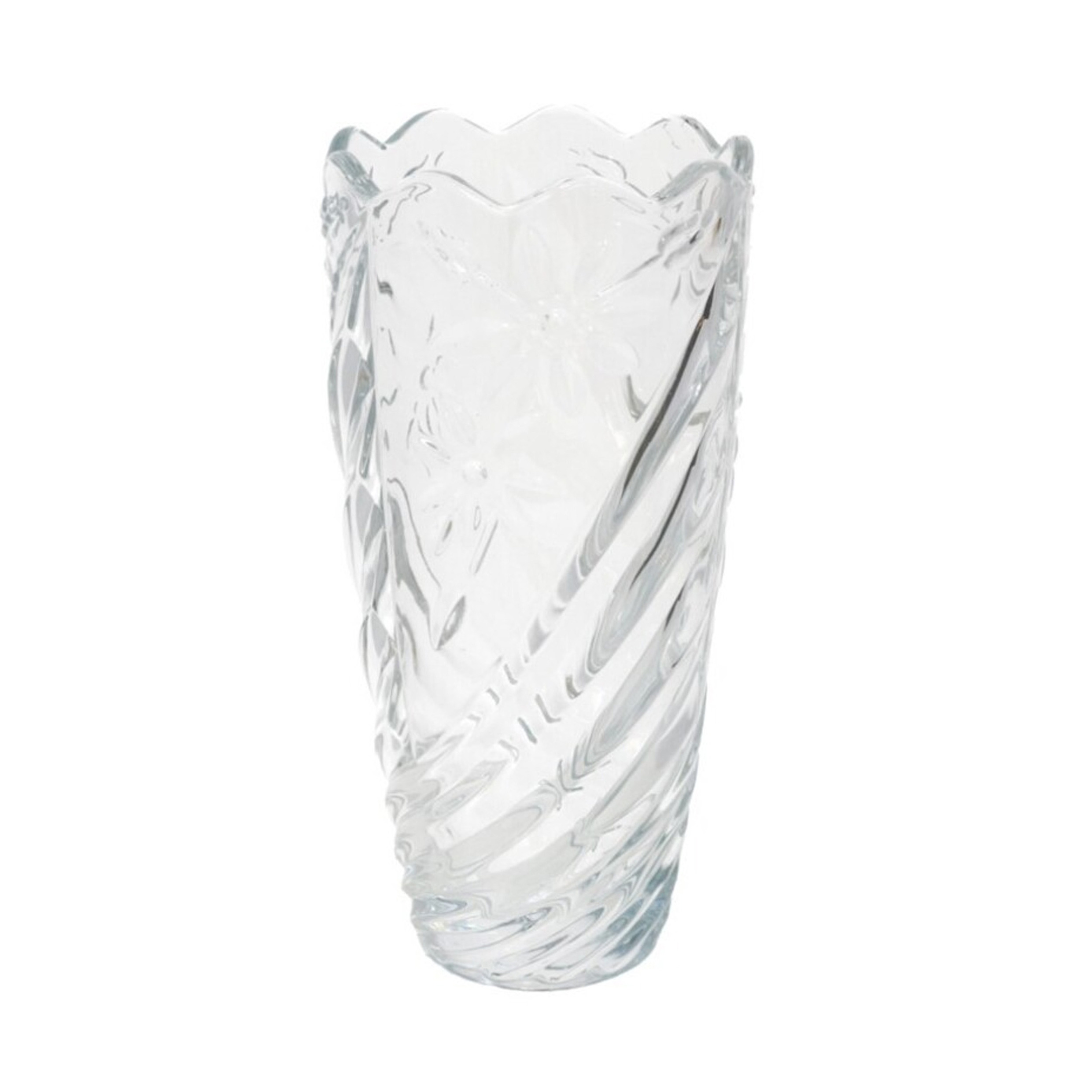 Bloemenvaas helder glas D12 x 25 cm