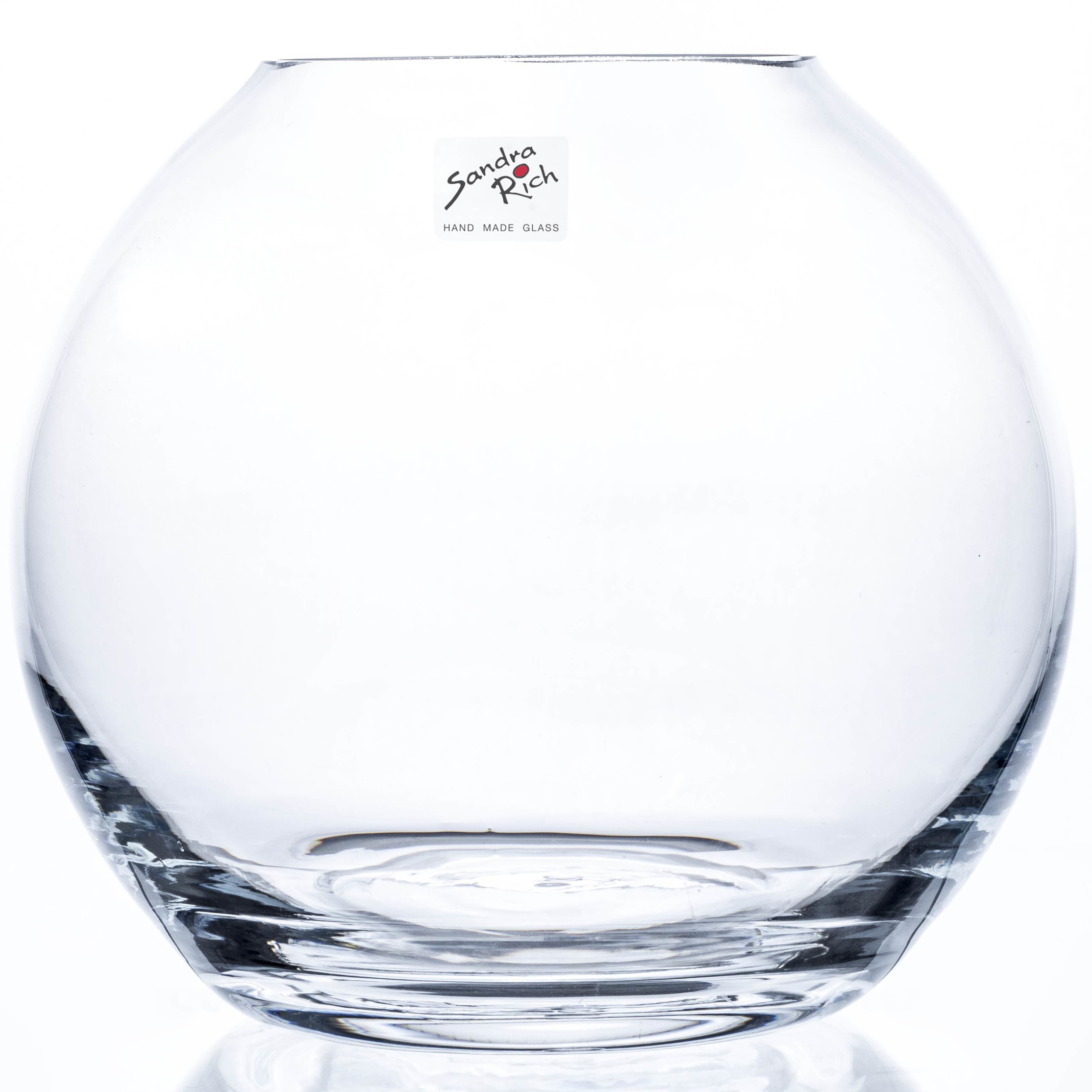 Bloemenvaas-vazen van transparant glas 19 x 17 cm