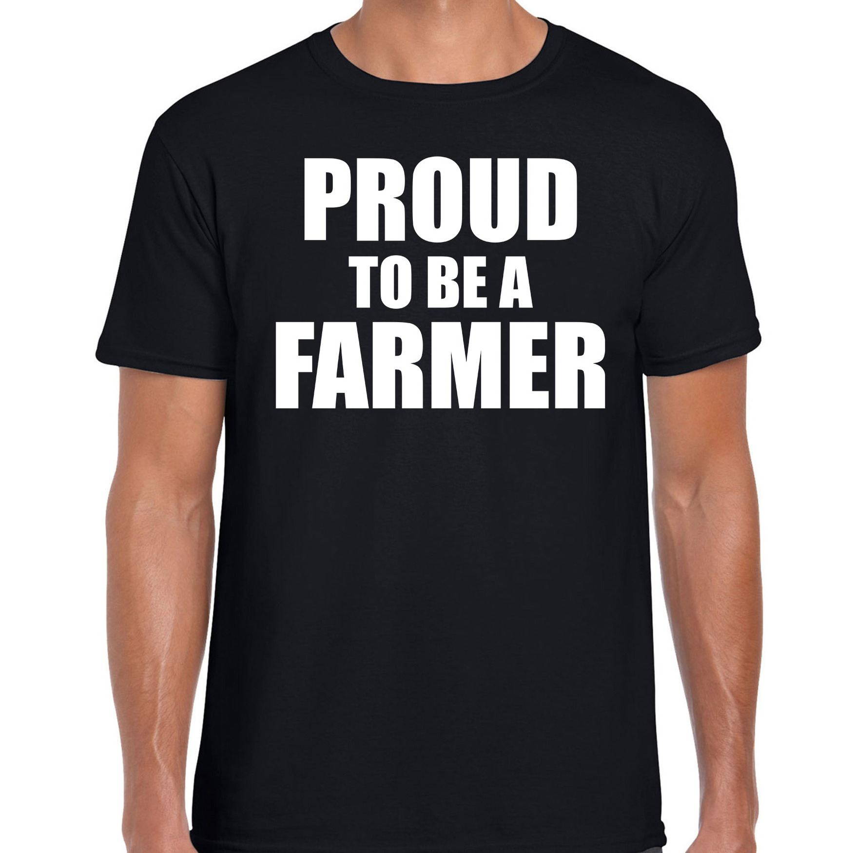 Boerenprotest shirt Proud to be a farmer-Trots om een boer te zijn t-shirt zwart heren