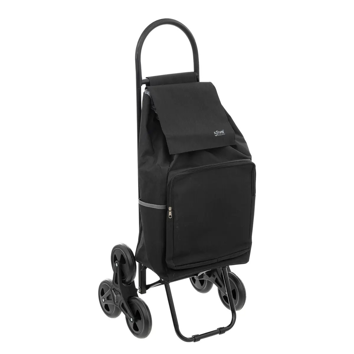 Boodschappen trolley tas met trapwielen inhoud 40 liter zwart 43 x 36 x 99 cm