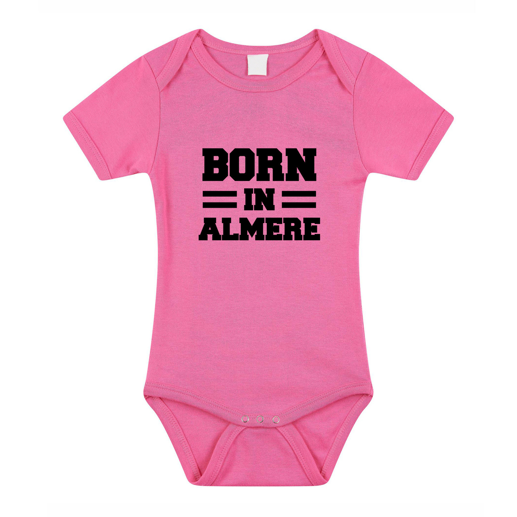 Born in Almere cadeau baby rompertje roze meisjes