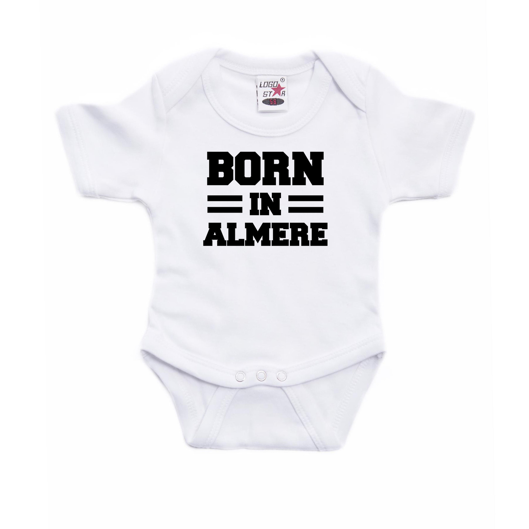 Born in Almere cadeau baby rompertje wit jongen-meisje