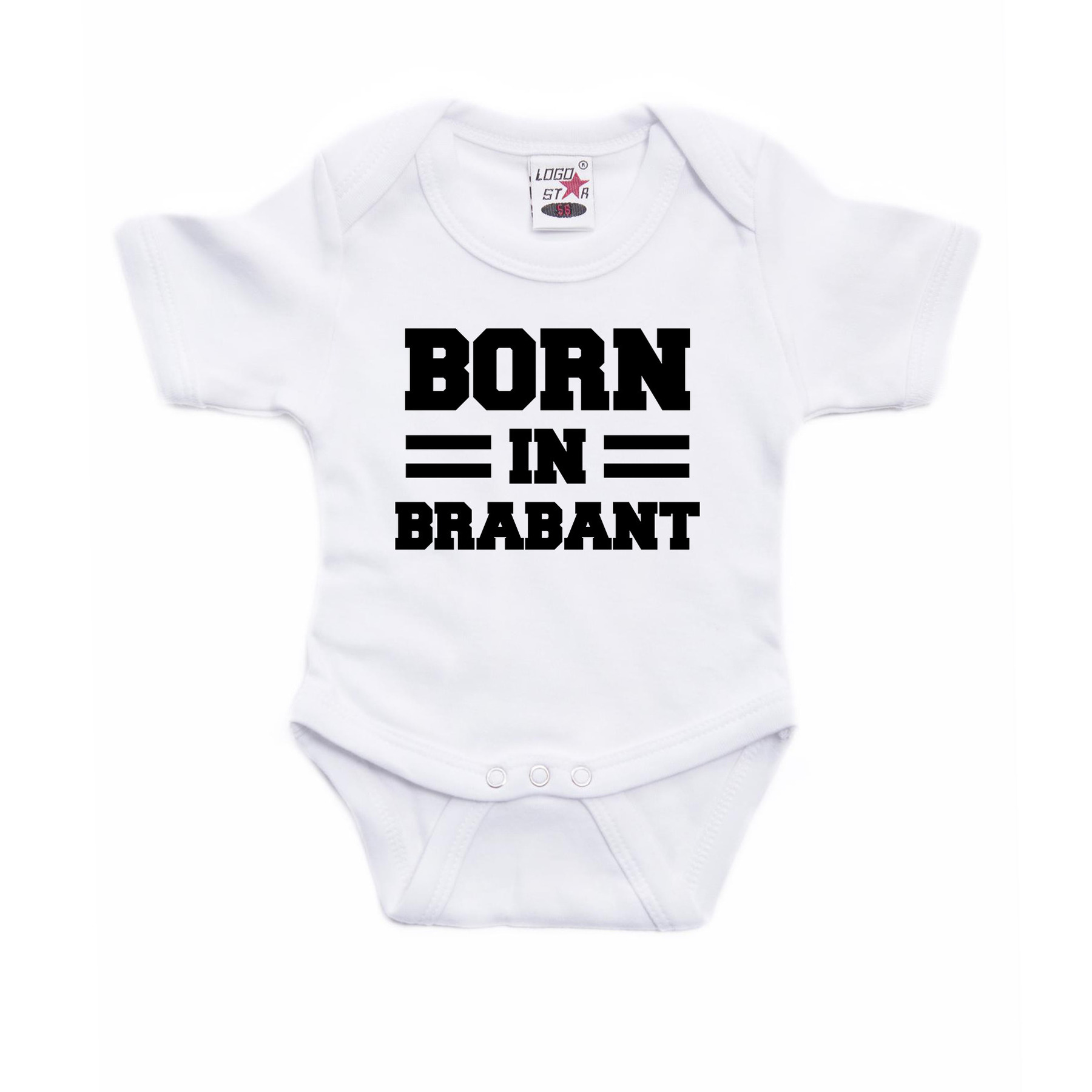 Born in Brabant cadeau baby rompertje wit jongen-meisje