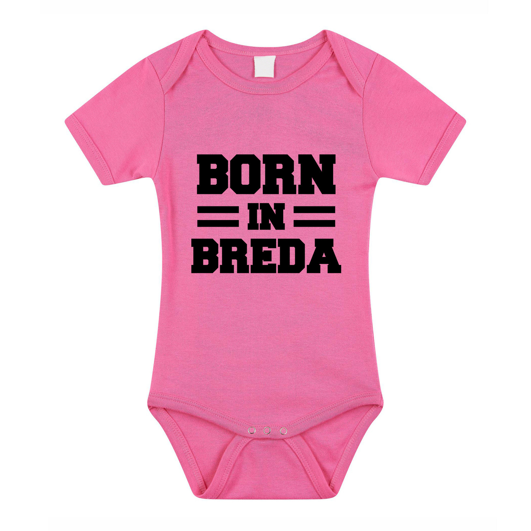 Born in Breda cadeau baby rompertje roze meisjes