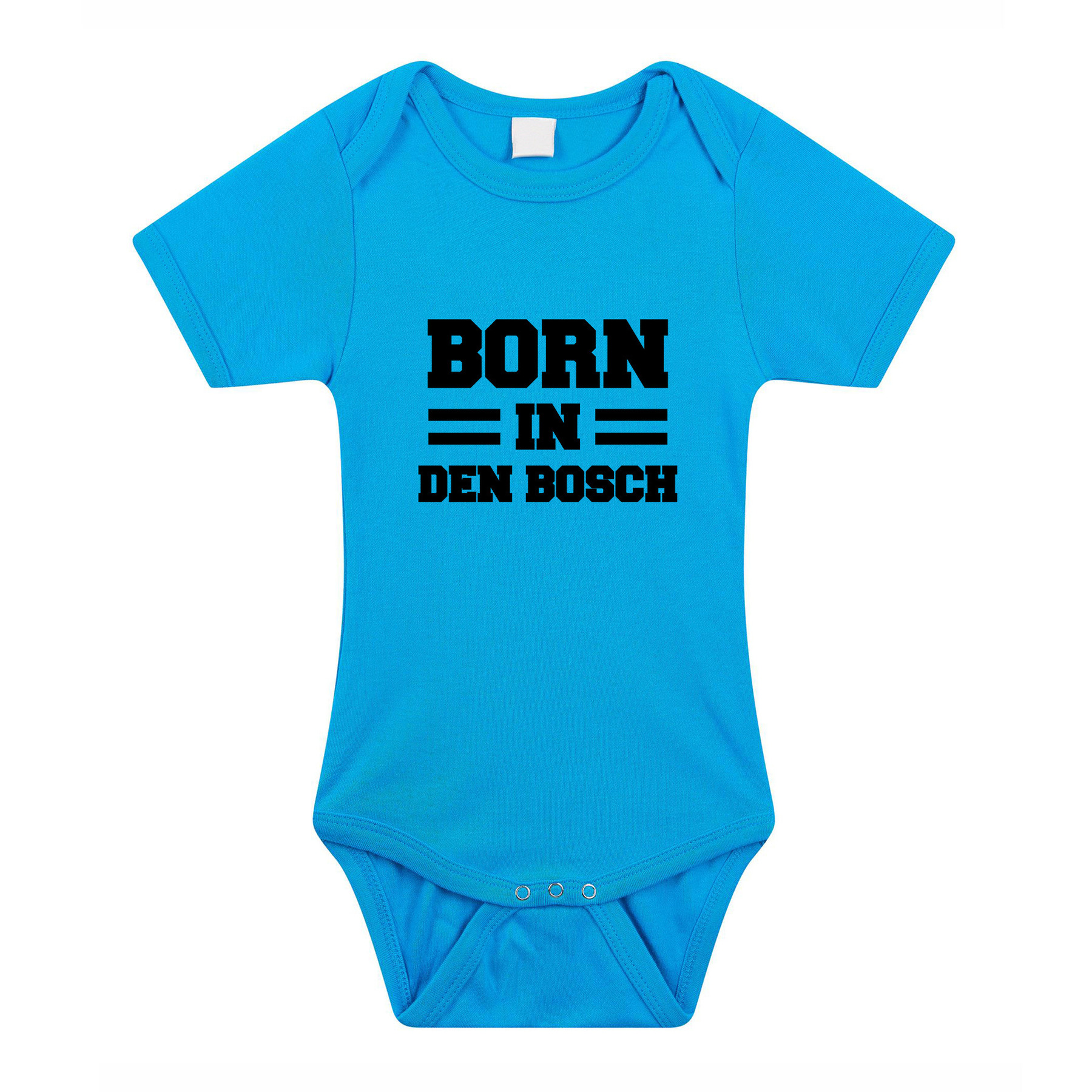 Born in Den Bosch cadeau baby rompertje blauw jongens