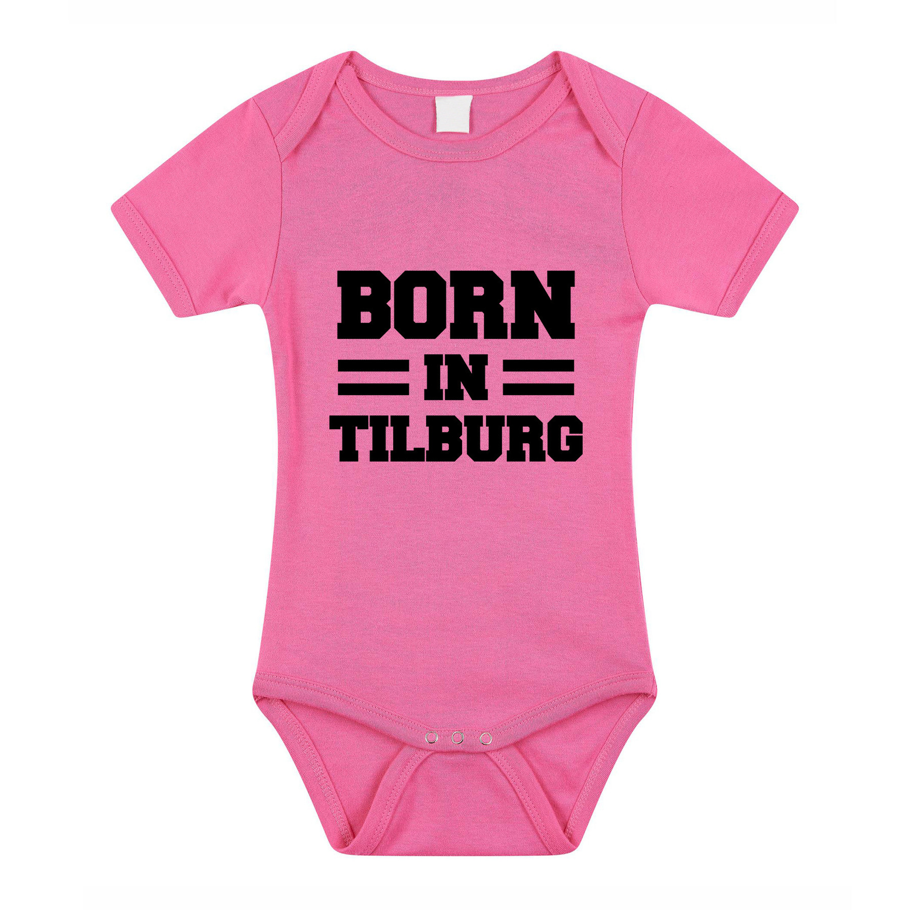 Born in Tilburg cadeau baby rompertje roze meisjes