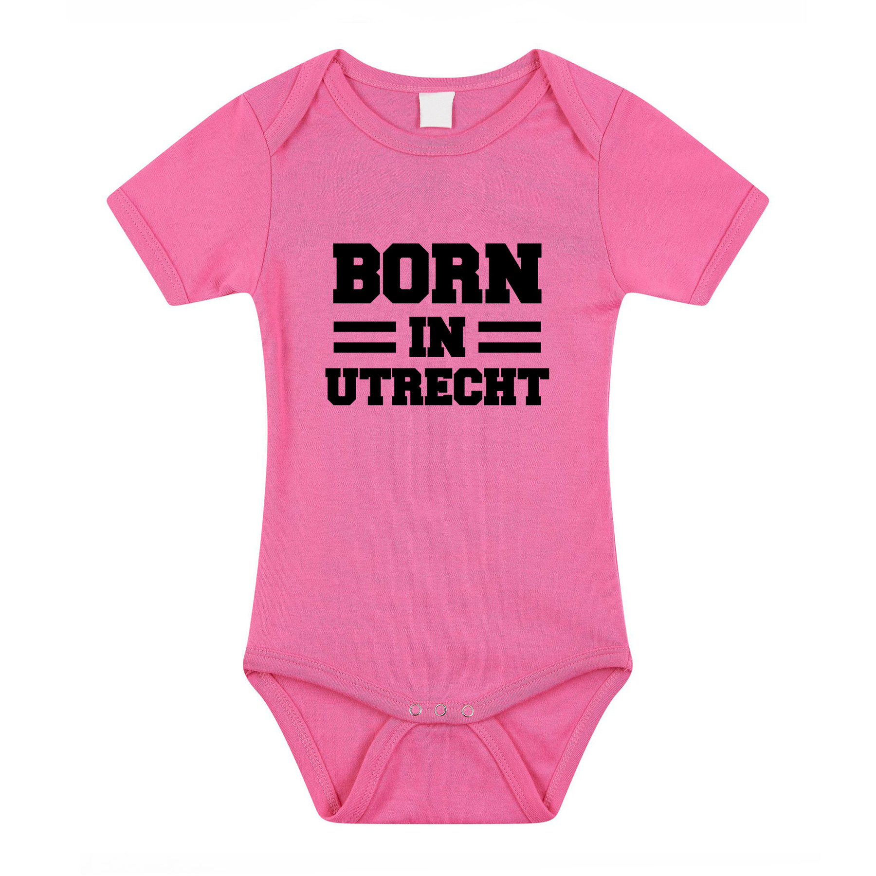 Born in Utrecht cadeau baby rompertje roze meisjes