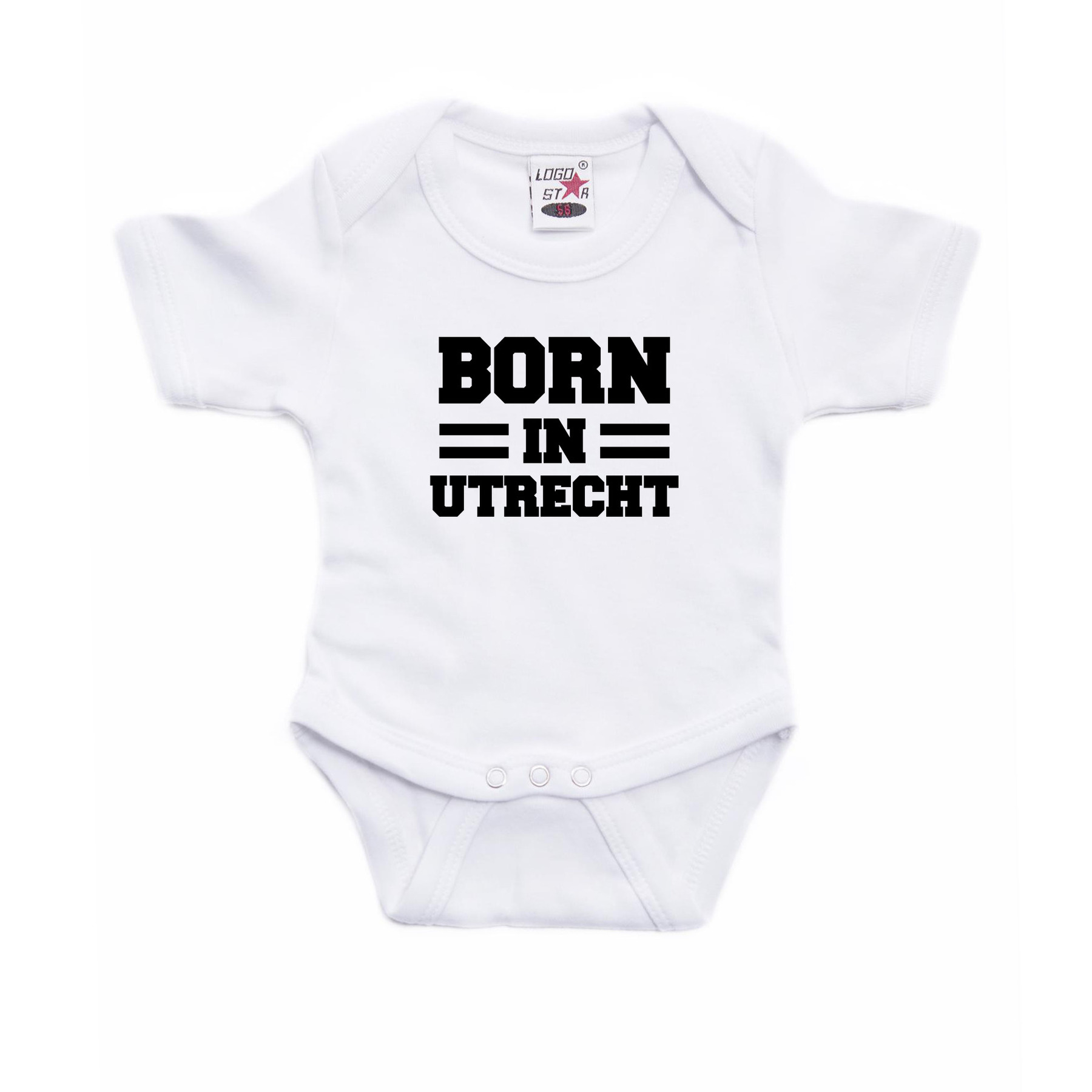 Born in Utrecht cadeau baby rompertje wit jongen-meisje