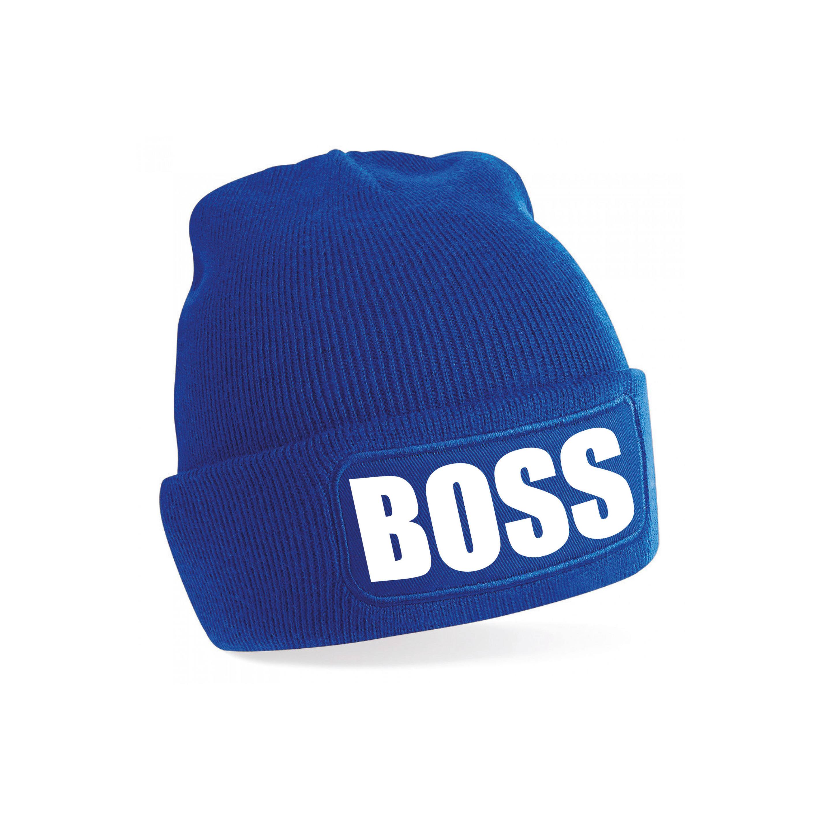 Boss muts-beanie onesize unisex blauw