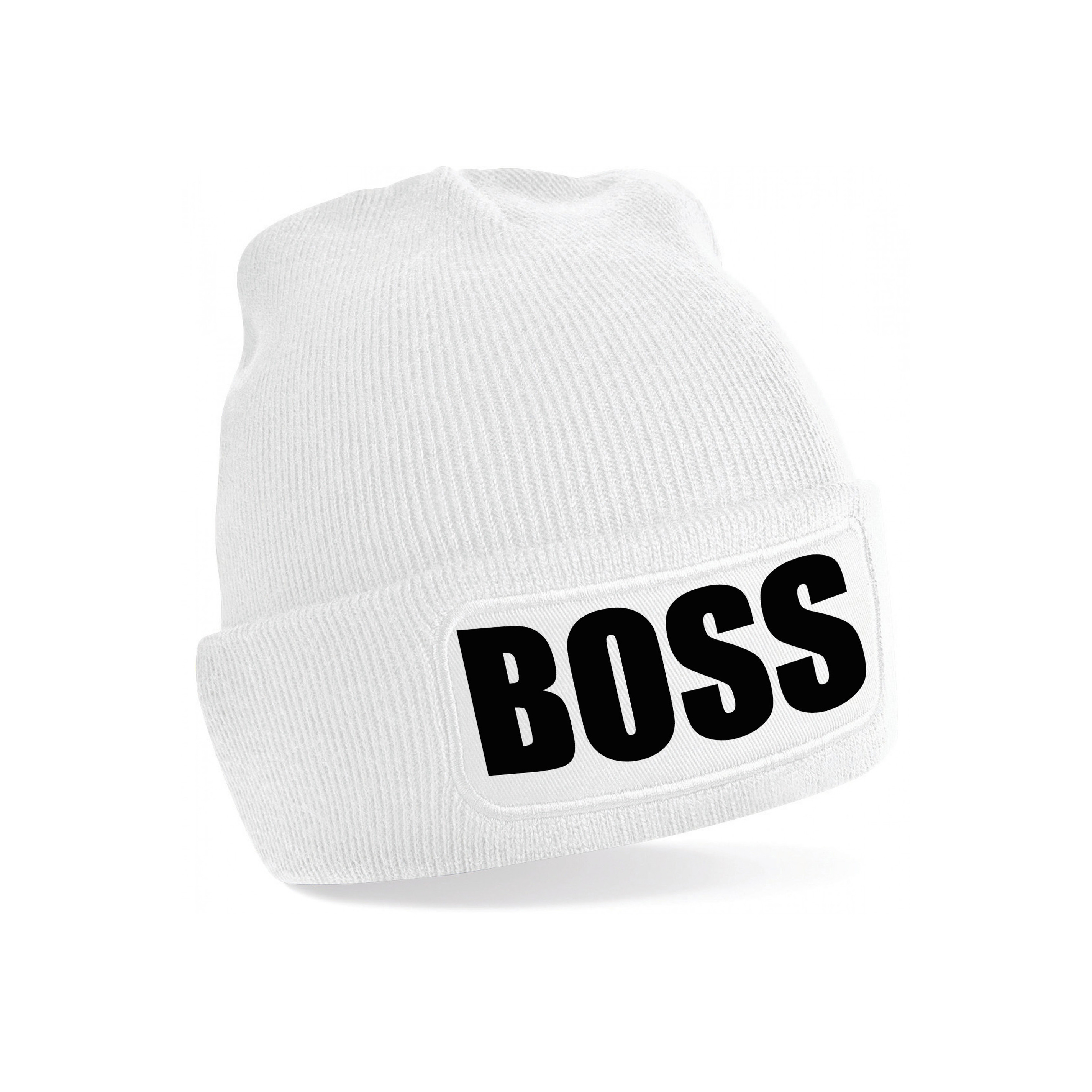 Boss muts-beanie onesize unisex wit