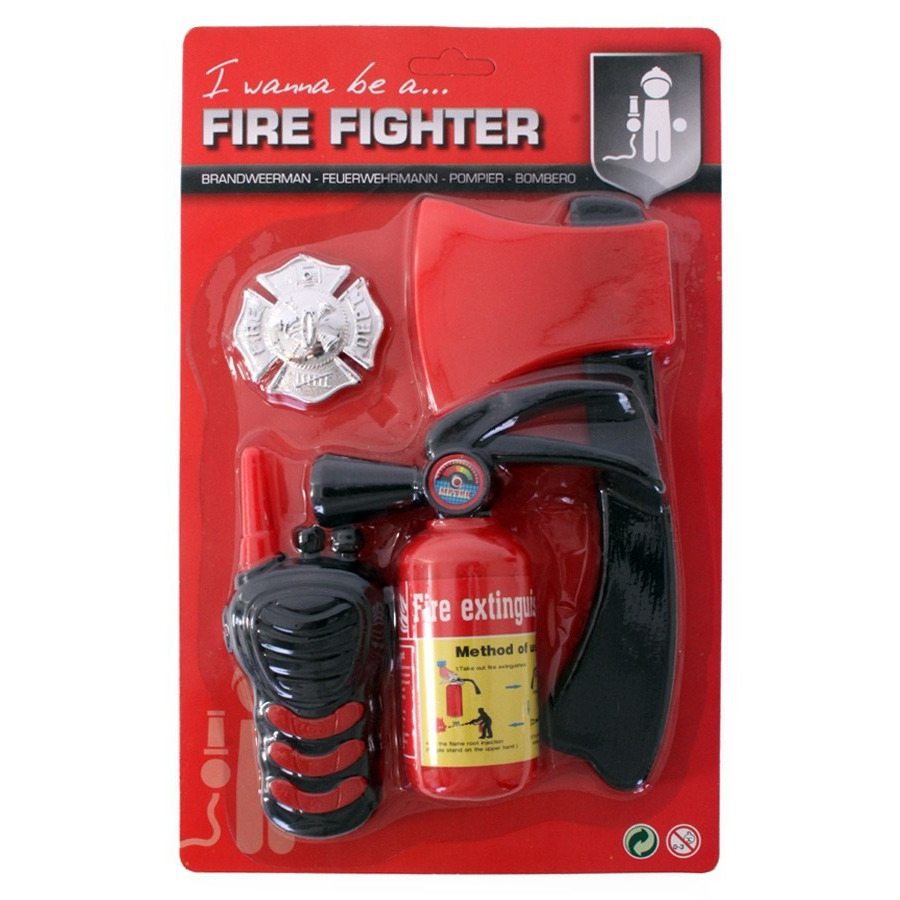 Brandweer speelgoed set - 4-delig