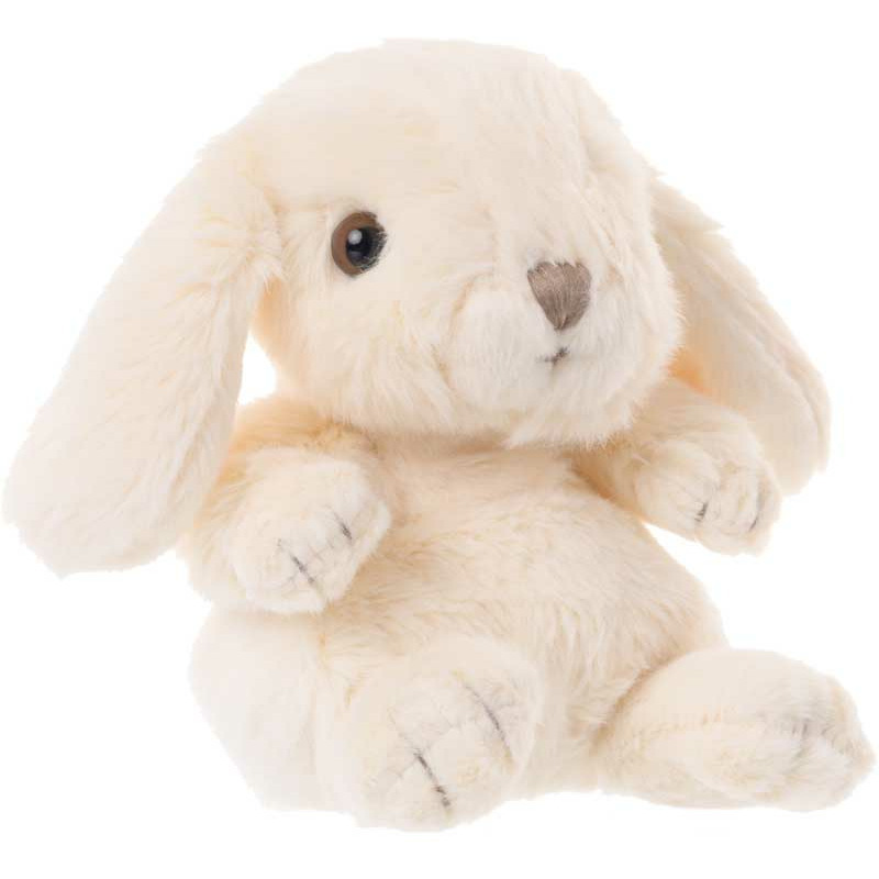Bukowski pluche konijn knuffeldier wit zittend 15 cm luxe knuffels