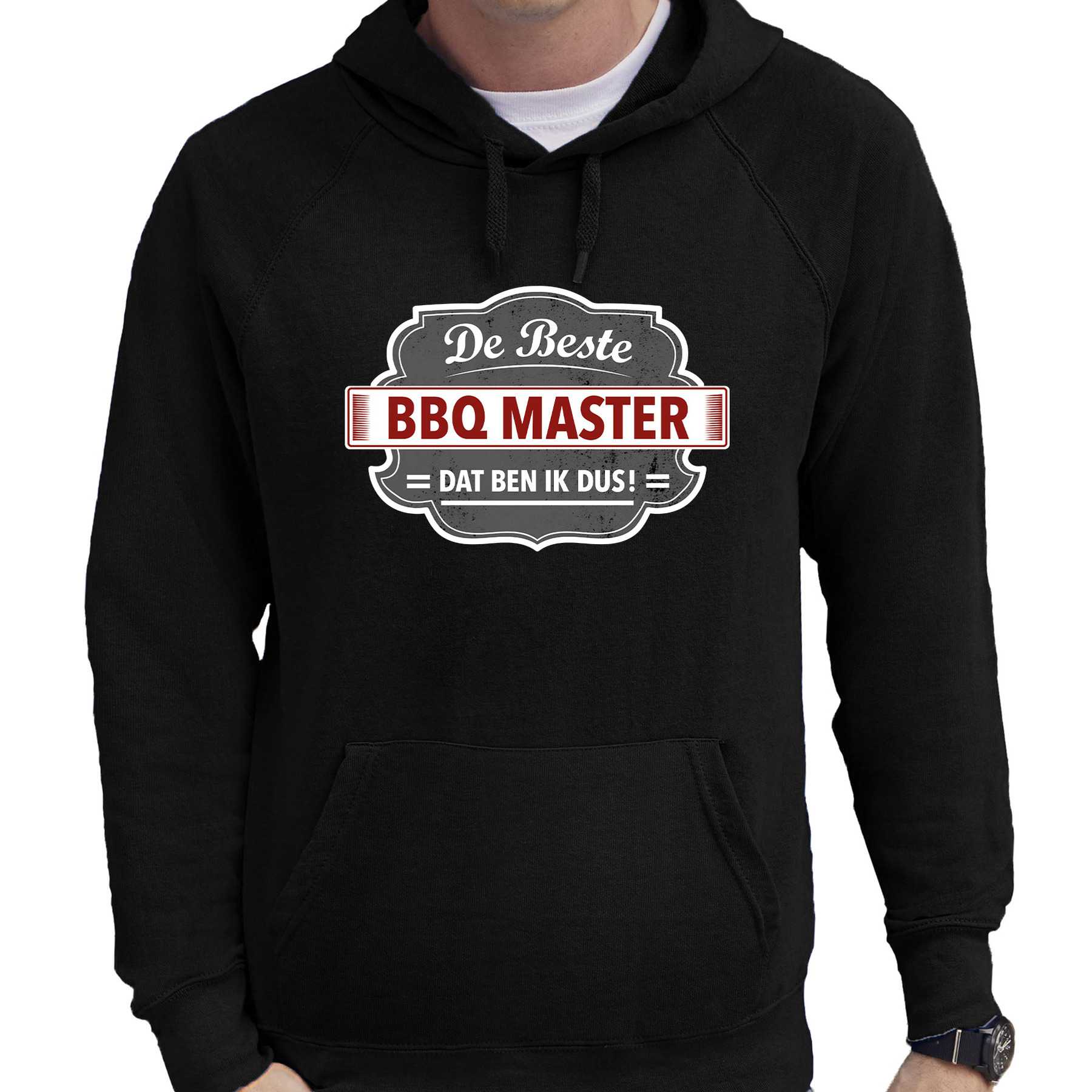 Cadeau hoodie voor de beste bbq master zwart voor heren