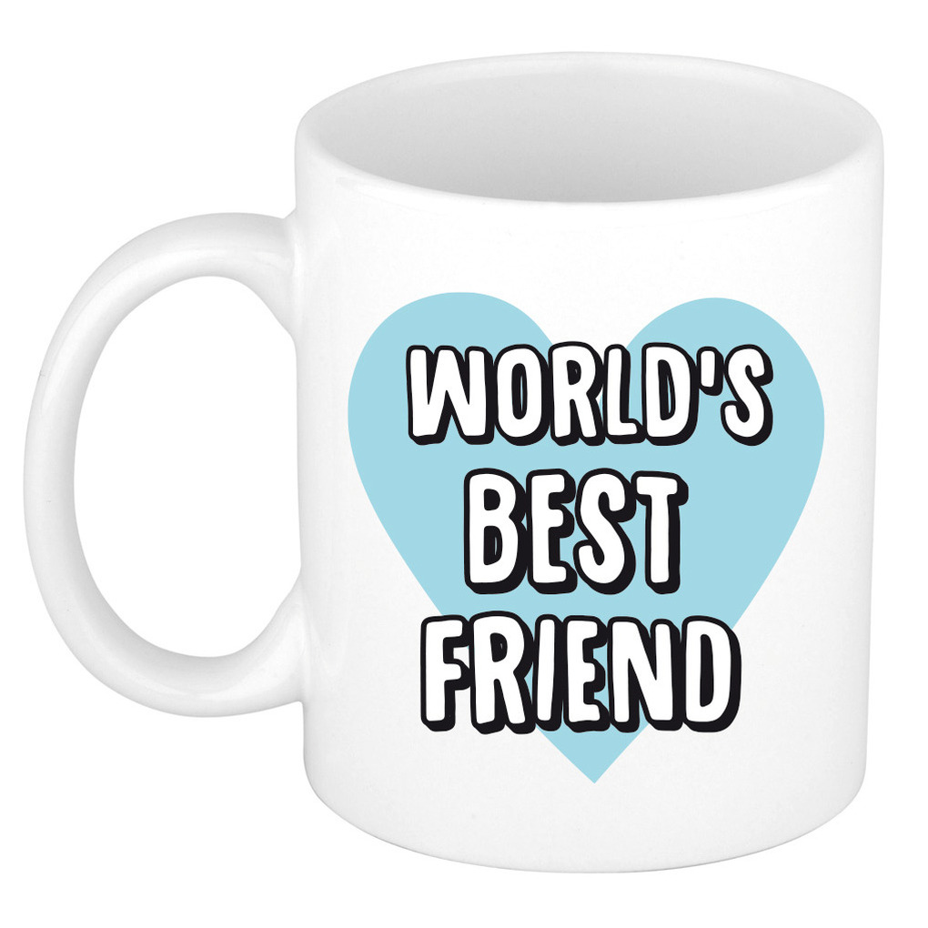 Cadeau koffiemok voor beste vriend of vriendin Worlds Best Friend 300 ml