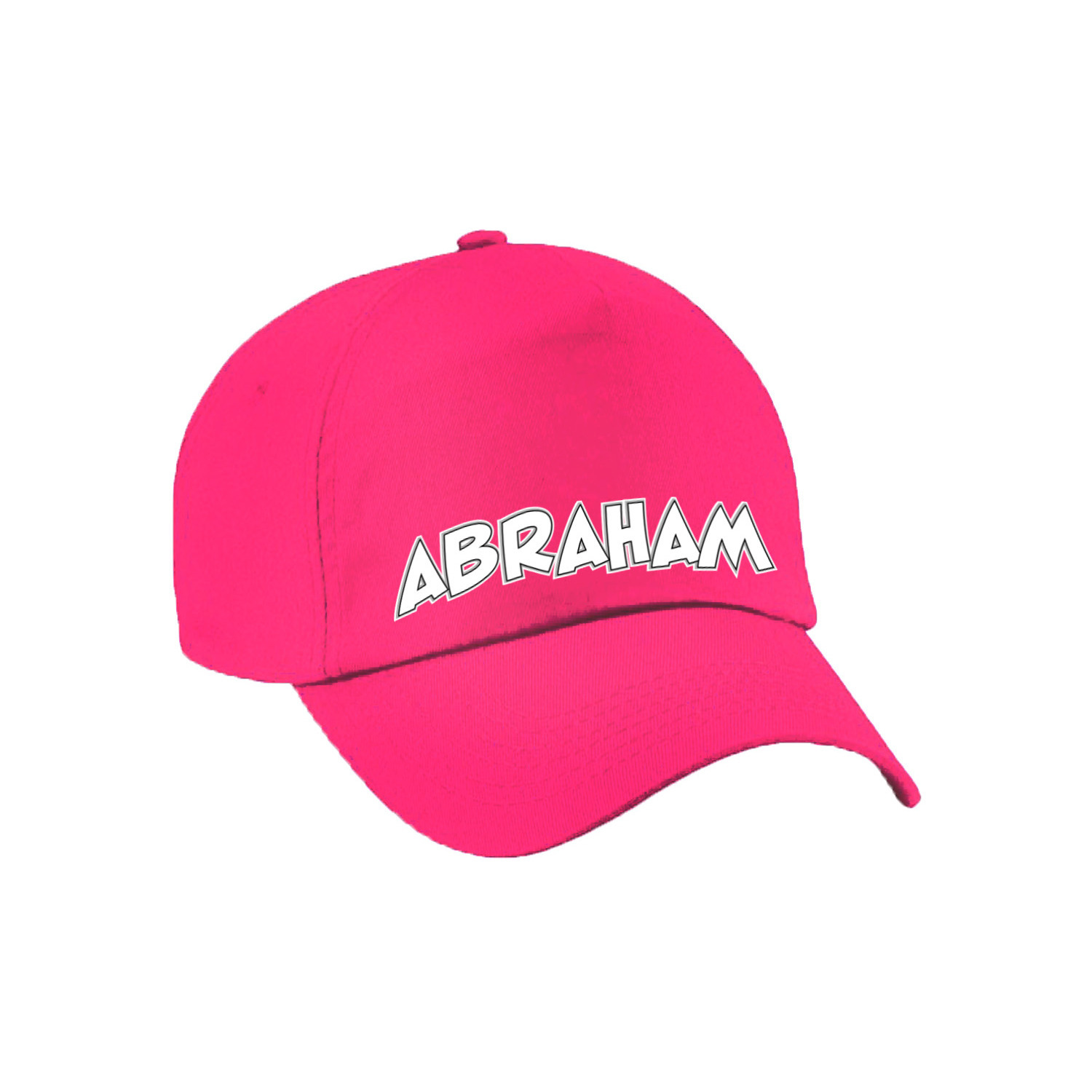 Cadeau pet-cap voor heren Abraham roze vijftig-50 jaar verjaardag