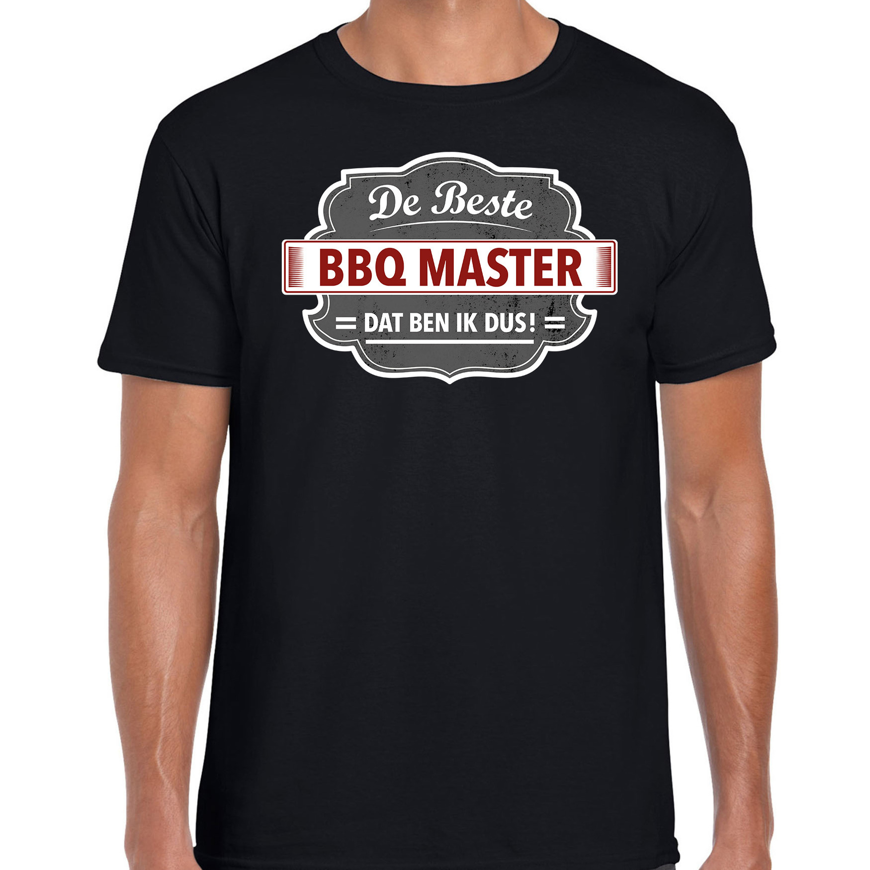 Cadeau t-shirt voor de beste bbq master zwart voor heren