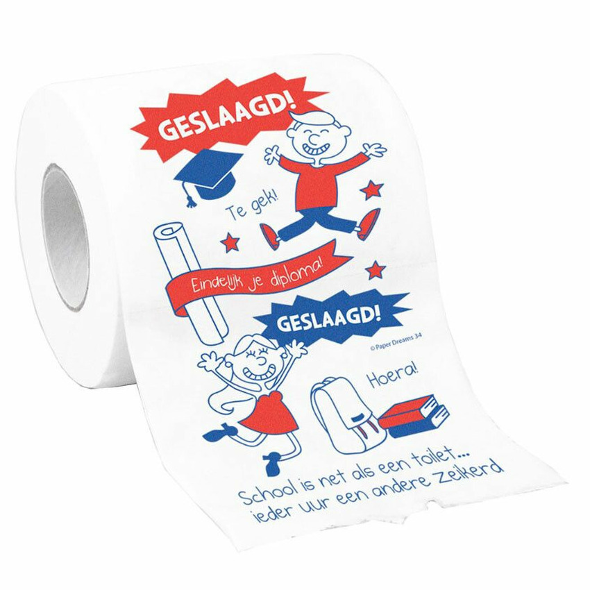 Cadeau toiletpapier rol geslaagd versiering-decoratie
