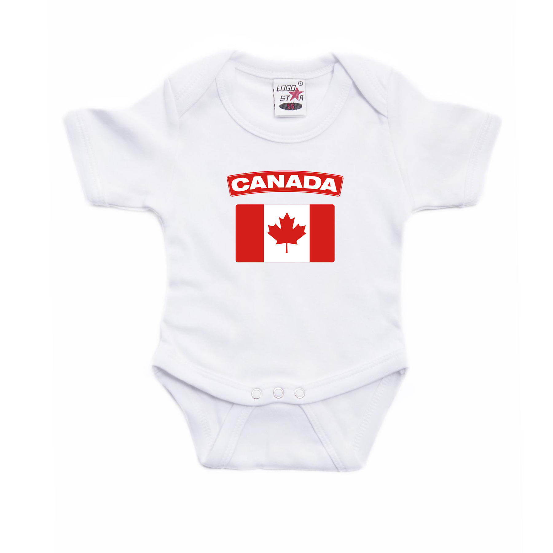 Canada romper met vlag wit voor babys