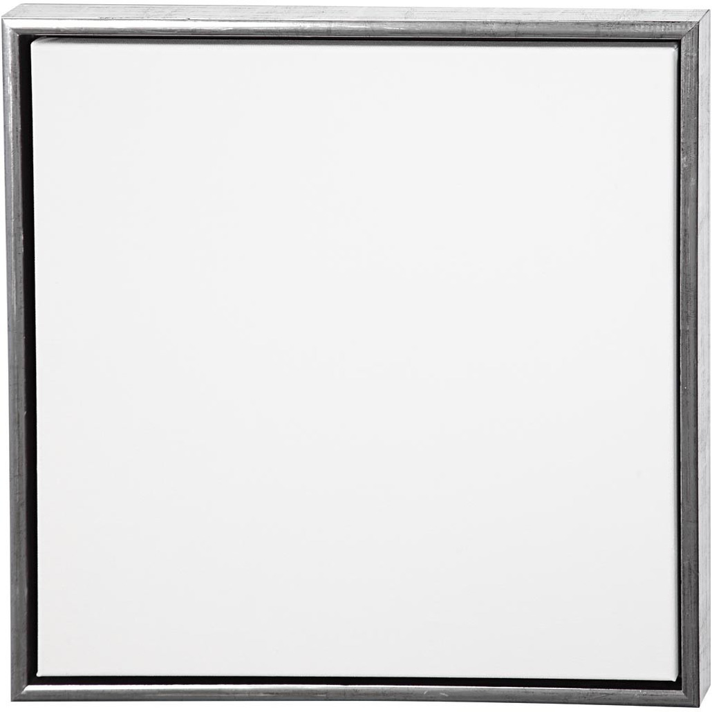 Canvas schildersdoek met lijst zilver 50 x 50 cm