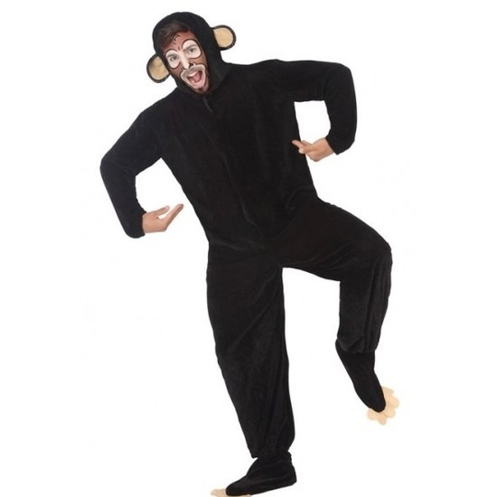 Carnaval-feest aap-chimpansee verkleed outfit voor volwassenen