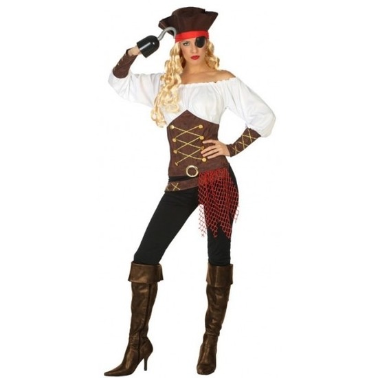 Carnaval piraten verkleedkleding Agatha voor dames