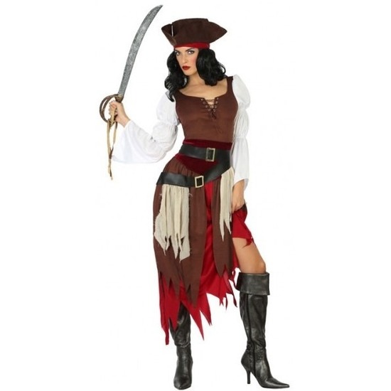 Carnaval piraten verkleedkleding Francis voor dames