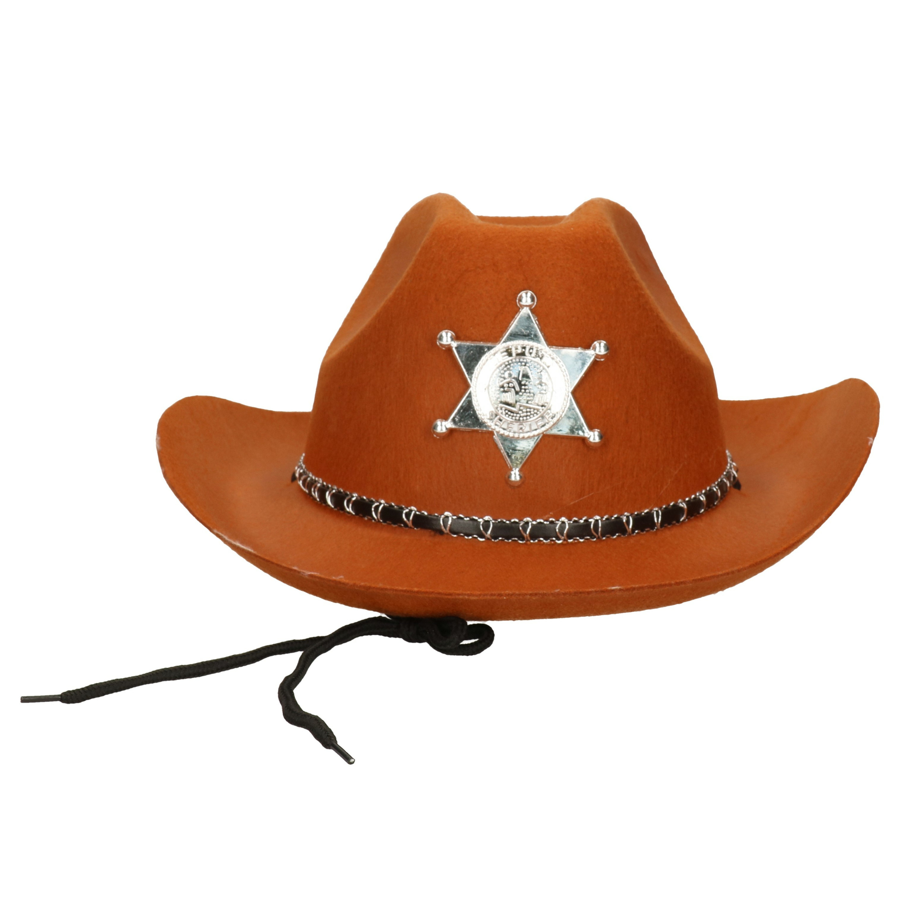 Carnaval verkleed Cowboy hoed Kentucky bruin volwassenen Western Sheriff thema