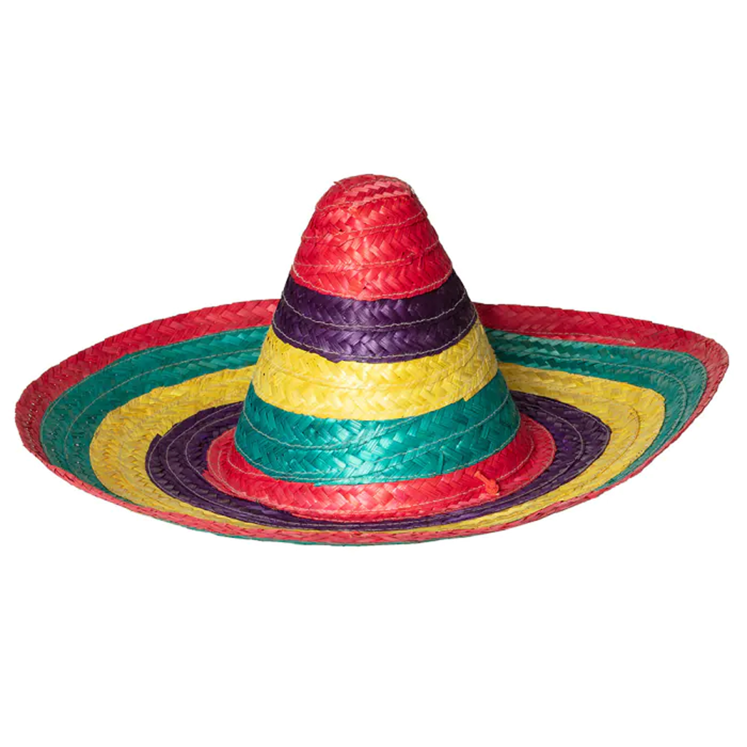 Carnaval verkleed Sombrero hoed Fiesta multi kleur volwassenen polyester Luxe uitvoering