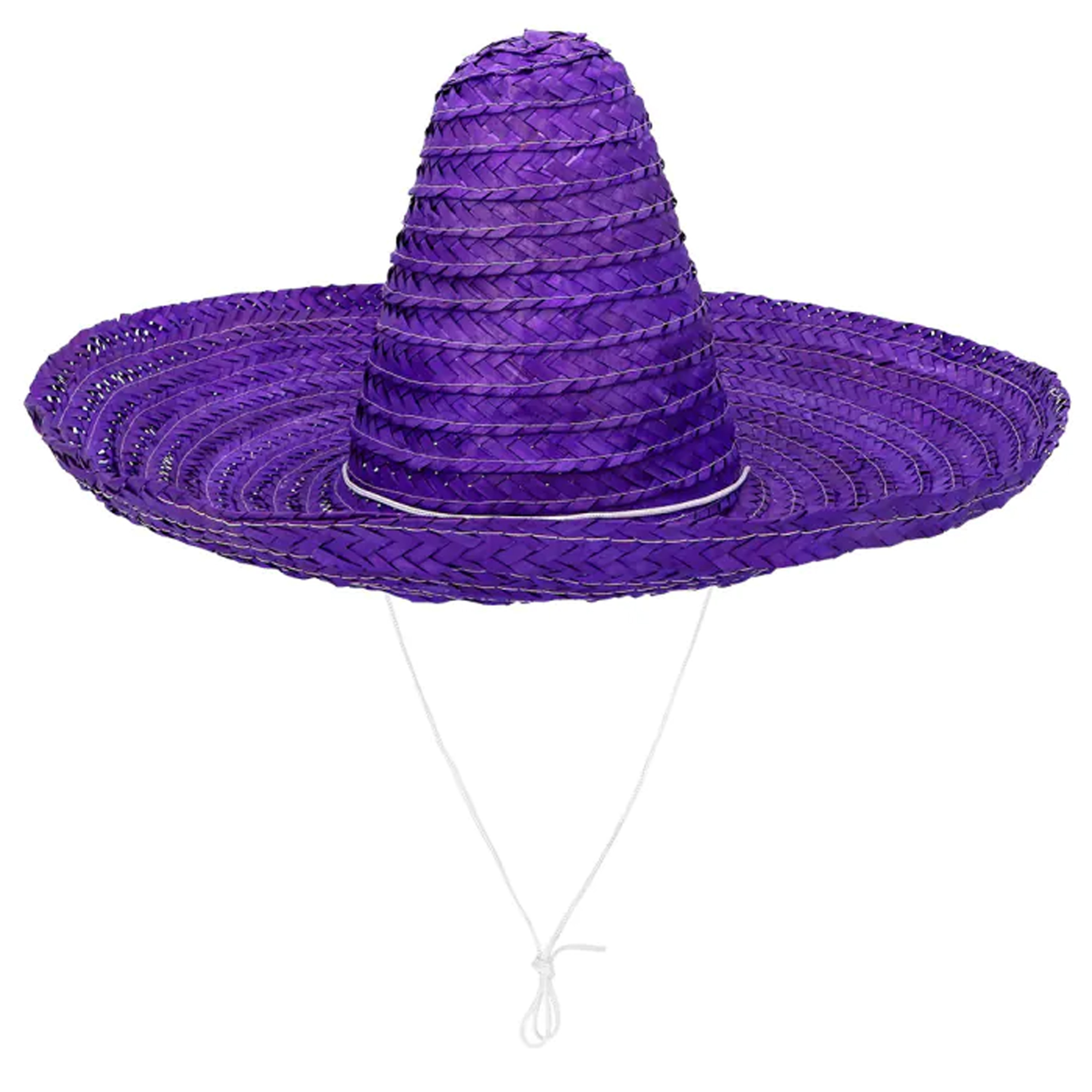 Carnaval verkleed Sombrero hoed Fiesta paars volwassenen polyester Luxe uitvoering