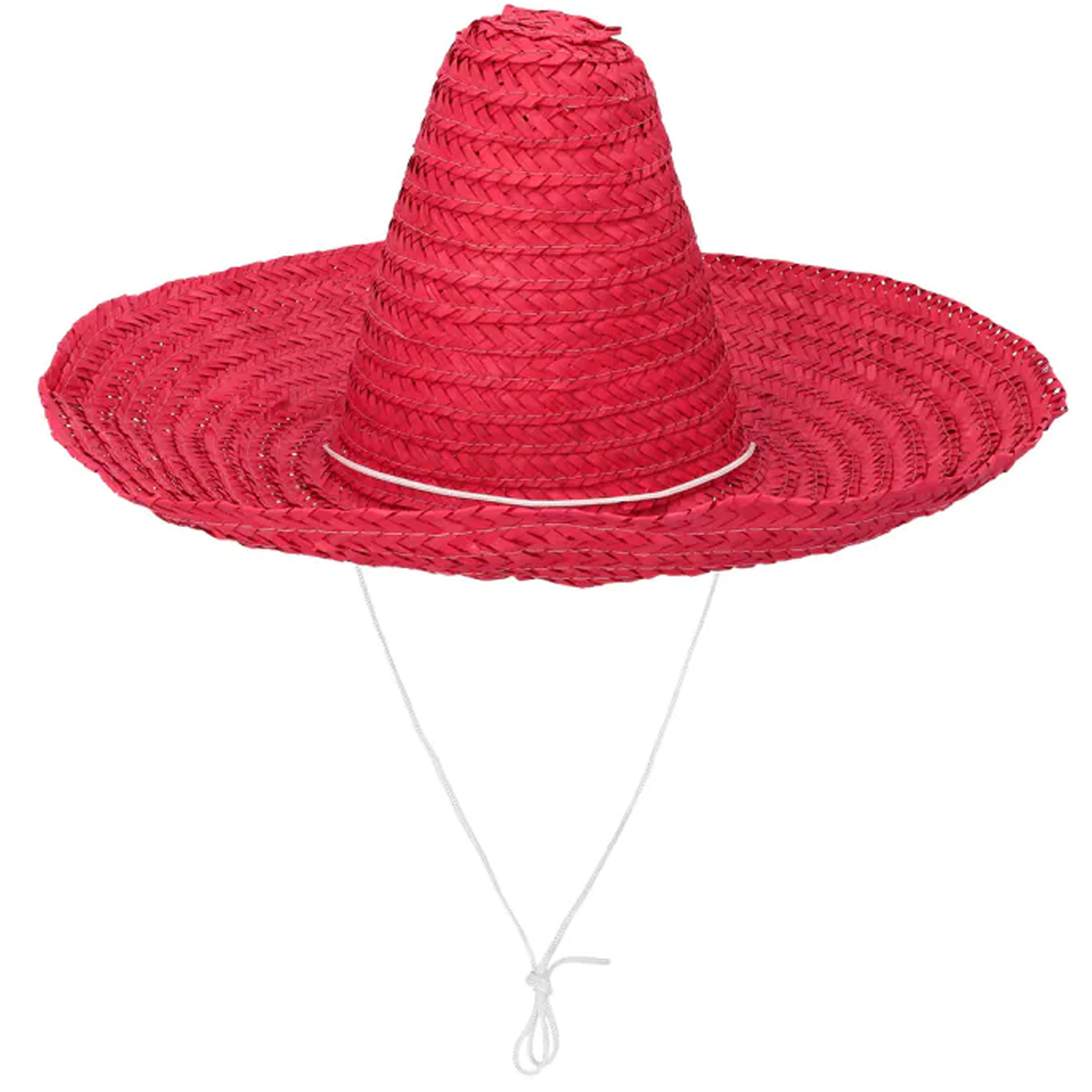 Carnaval verkleed Sombrero hoed Fiesta rood volwassenen polyester Luxe uitvoering