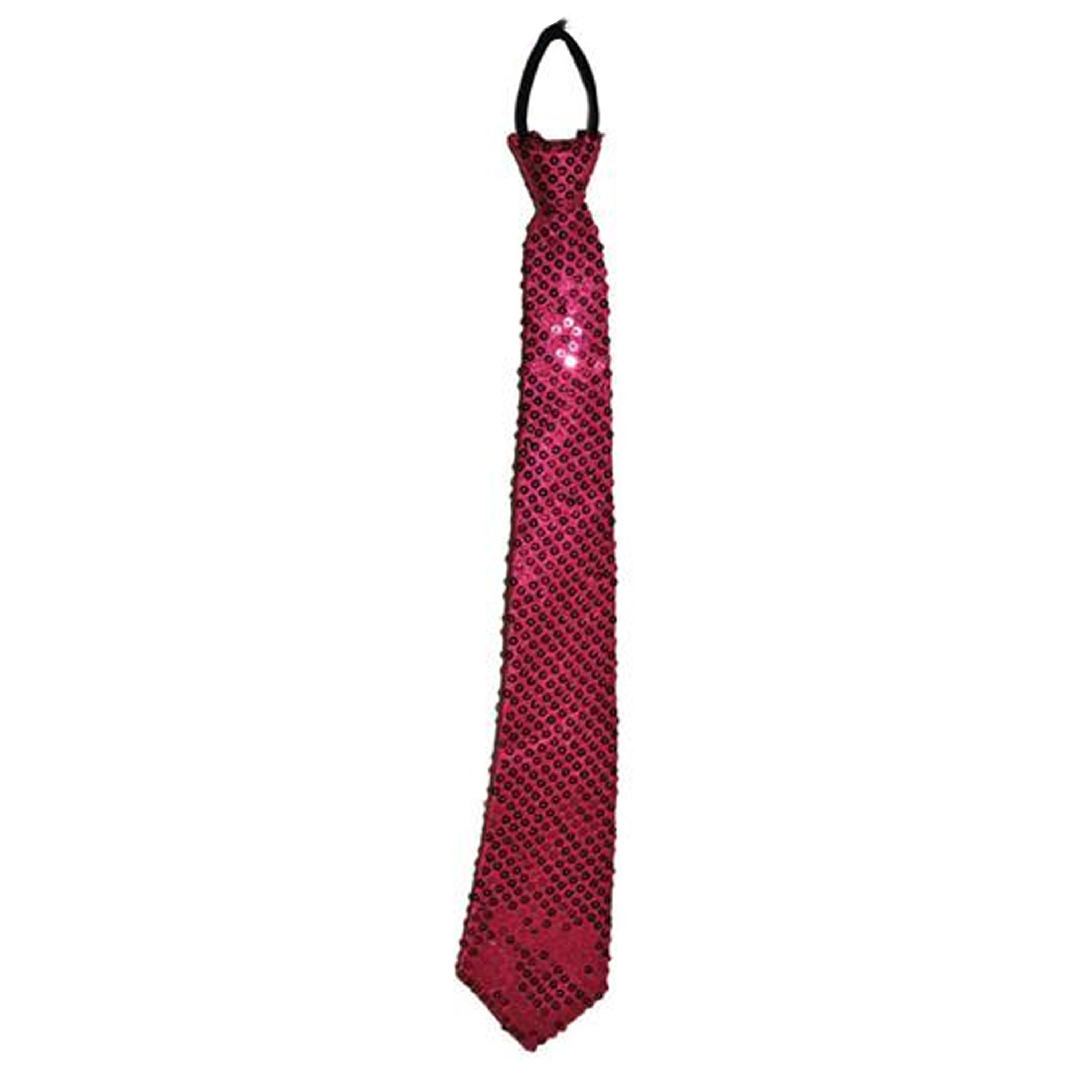 Carnaval verkleed stropdas met glitter pailletten roze polyester heren-dames