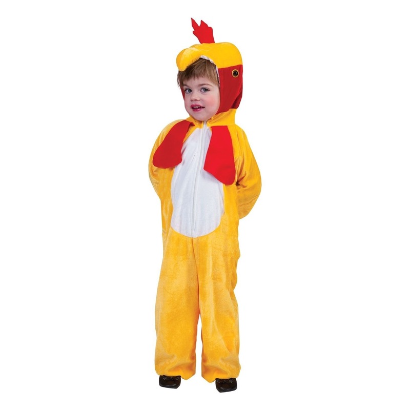 Carnavalskleding gele kip-haan voor kinderen
