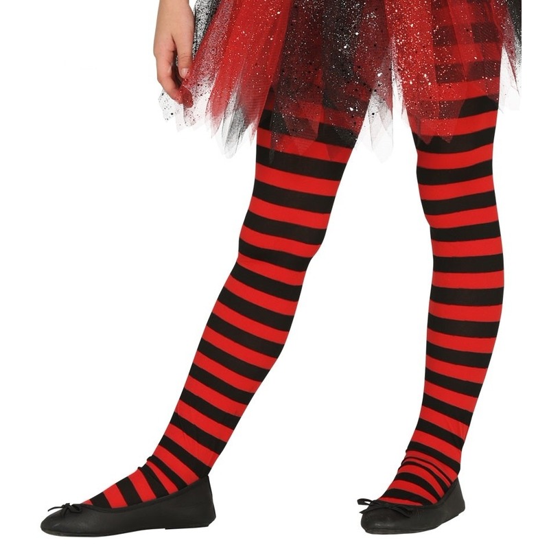 Carnavalskleding-Halloween rood-zwarte heksen panties-maillots verkleedaccessoire voor meisjes
