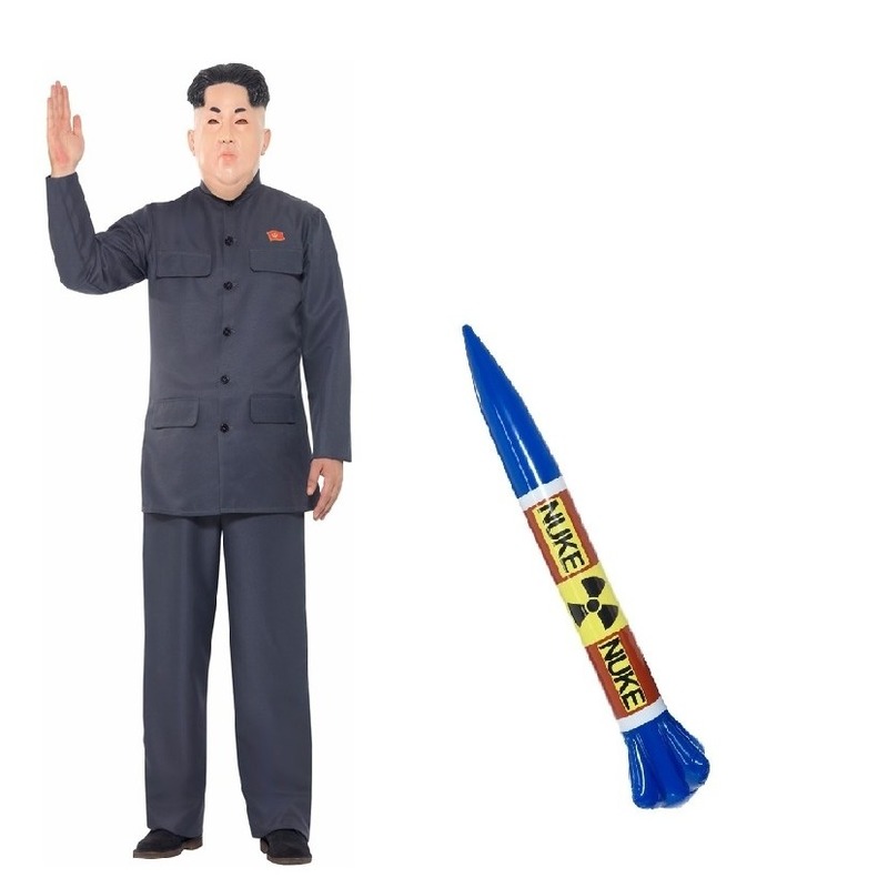 Carnavalskleding Noord Koreaanse leider met raket