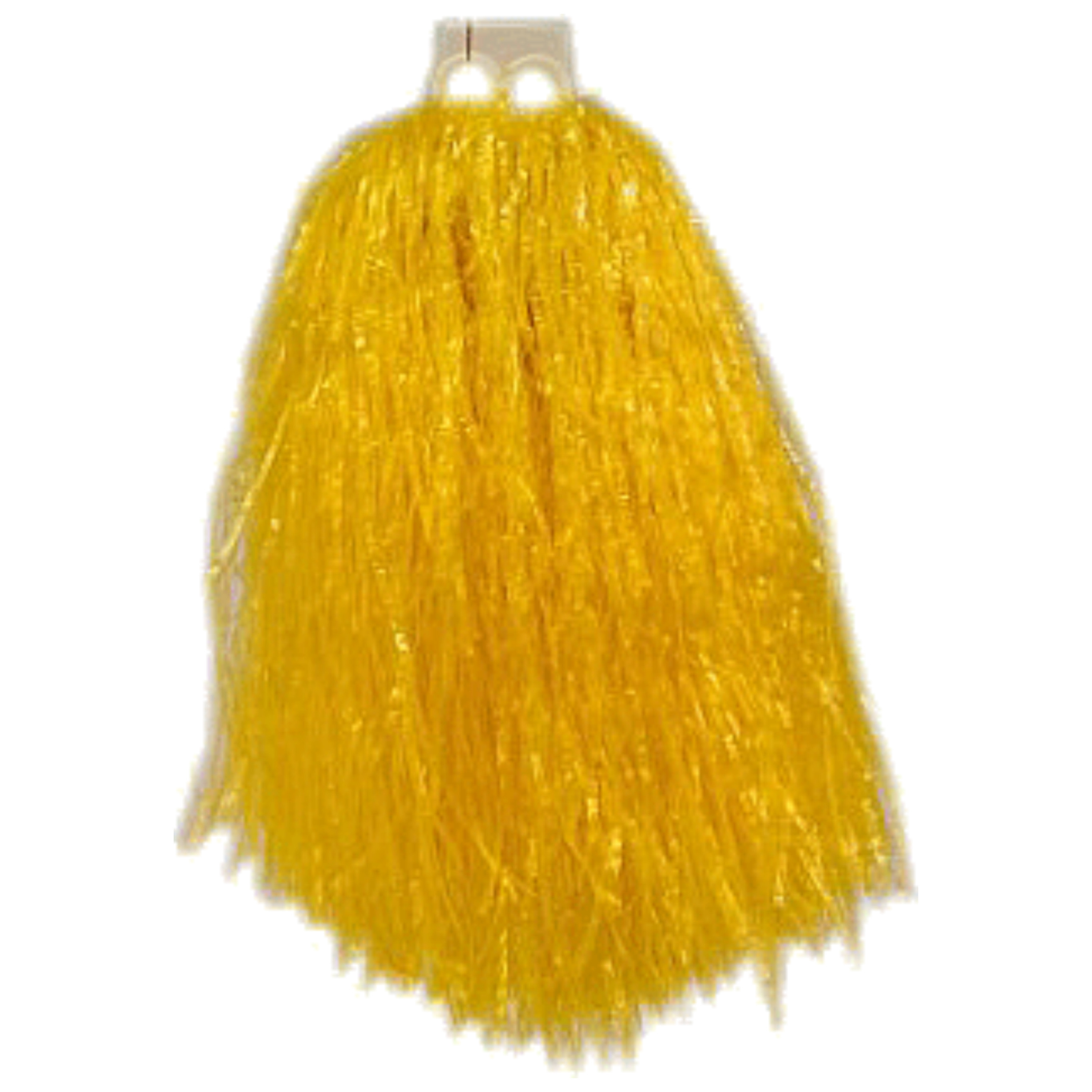 Cheerballs-pompoms 1x geel met franjes en ring handgreep 33 cm