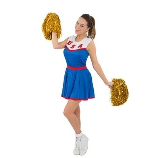Cheerleaders carnaval outfit USA voor dames