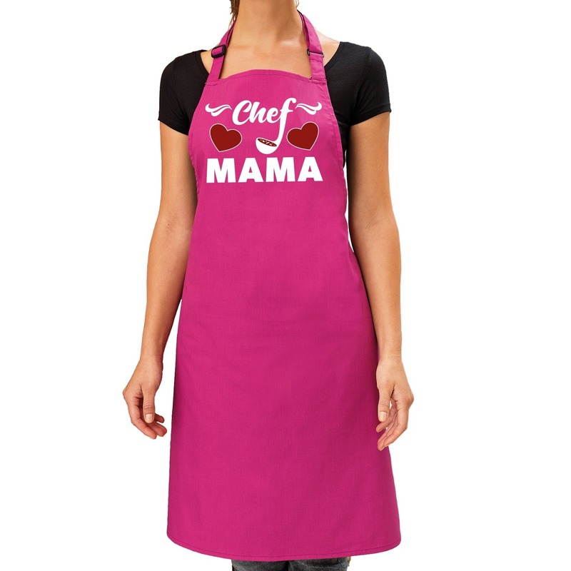 Chef Mama keukenschort roze voor dames-Moederdag