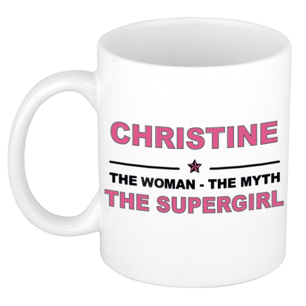 Christine The woman, The myth the supergirl verjaardagscadeau mok-beker keramiek 300 ml
