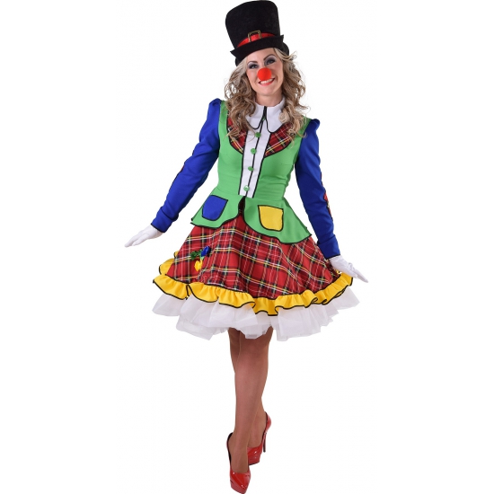 Clown pipo kostuum voor dames