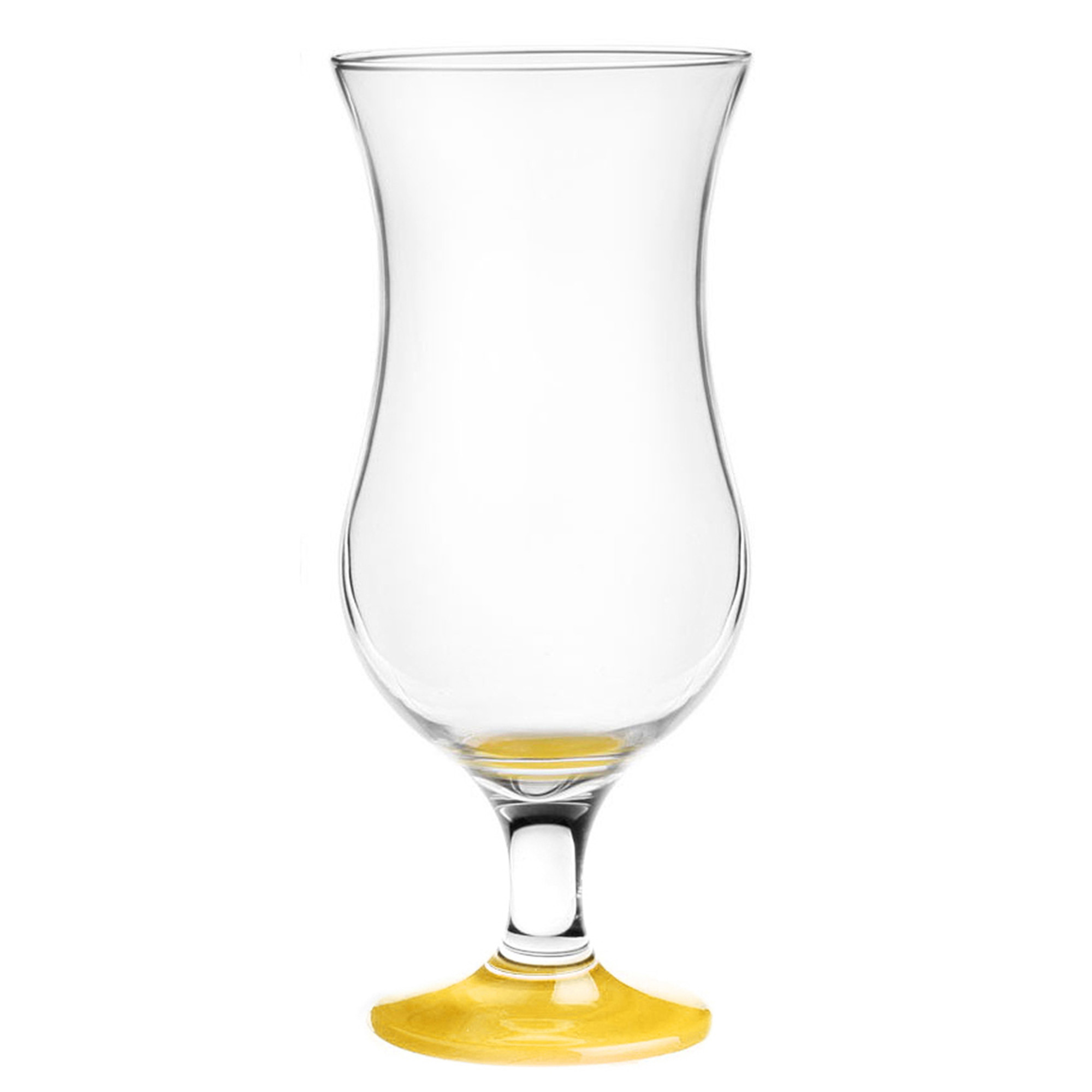 Cocktail glazen 6x 420 ml geel glas pina colada glazen