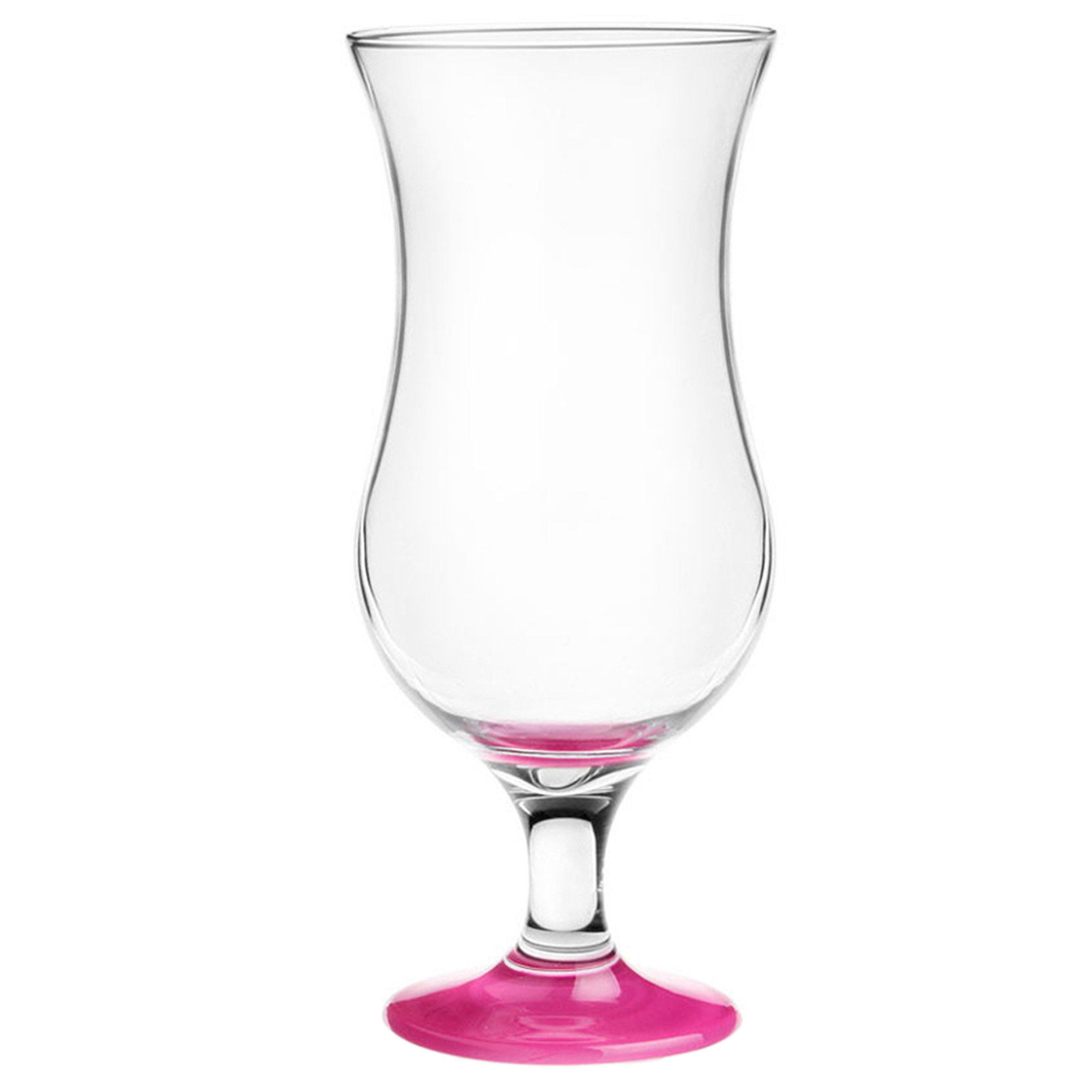 Cocktail glazen 6x 420 ml roze glas pina colada glazen