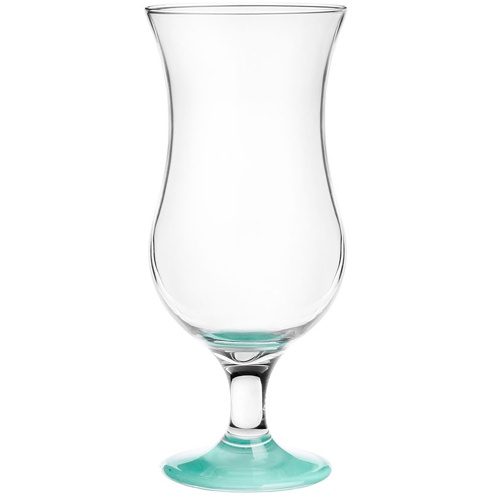 Cocktail glazen 6x 420 ml turquoise glas pina colada glazen