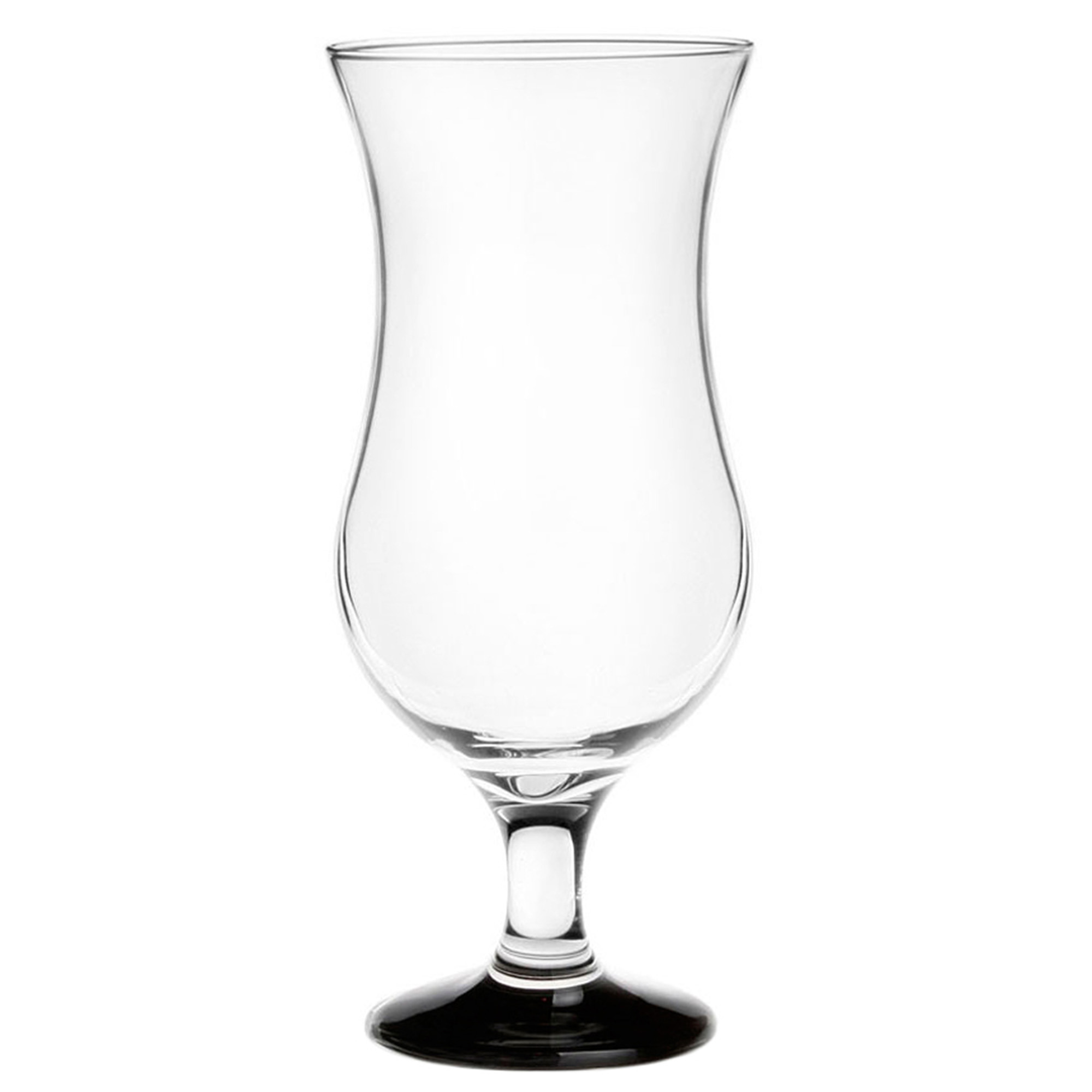 Cocktail glazen 6x 420 ml zwart glas pina colada glazen