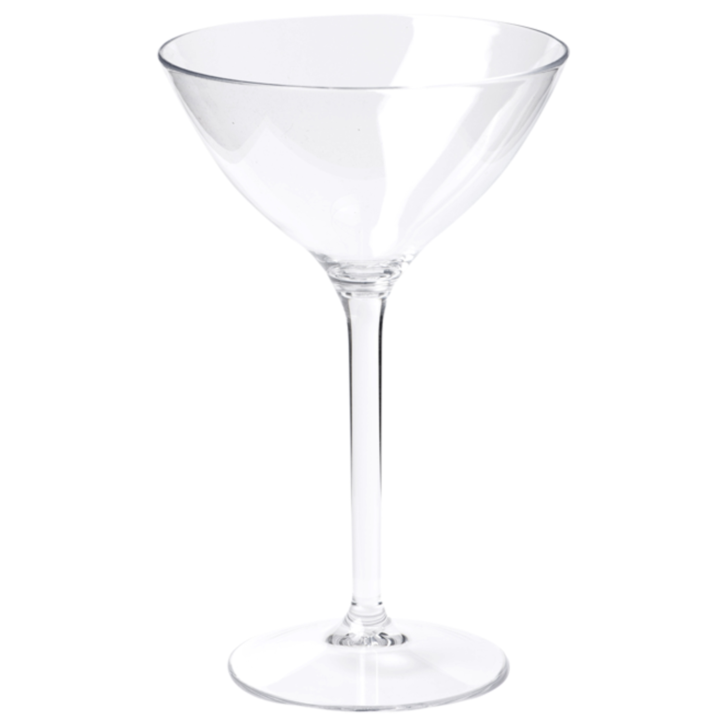 Cocktail-Martini glazen set 4x transparant onbreekbaar kunststof 300 ml